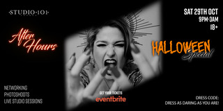 <h2>SPECIAL EDITION AFTER HOURS, WHICH MEANS YOUR TICKET INCLUDES:</h2>
<ul style="text-align:left;">
<li>FREE DRINKS (ALCOHOL) ALL NIGHT</li>
<li>FREE FOOD (After 12 O’clock due to popular demand! Even though we have been warned not to feed after midnight… but it’s Halloween, so thought we’d DARE to give it a go)</li>
<li>Photoshoot opportunities throughout the evening so your efforts will be captured in time to be shared with you for Halloween.</li>
<li> MUA available on request if you would like get bewitched or zombified.</li></ul><a href=https://studio101.london/contact.php?s=contact&bref=11080>contact us for info</a>
<h2 style="color:orange;">DRESS CODE:  Dress as Daring as You Are!</h2>